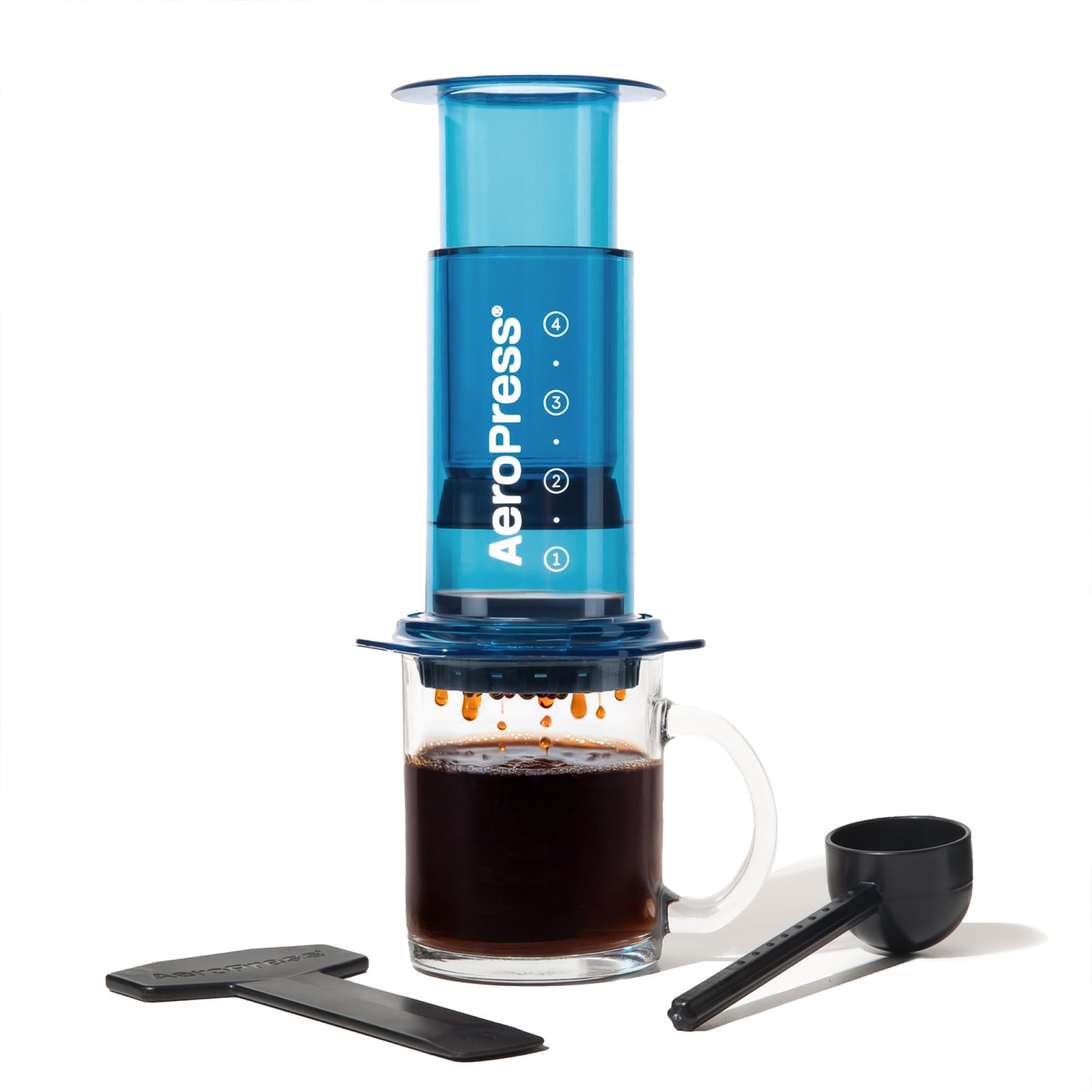 AeroPress Original Coffee Press - All-in-One French Press, Pour-Over & Espresso Style Manual Brewer, 2 Min Brew for Less Bitterness, More Flavor, Small Portable Coffee Maker, Travel & Camping