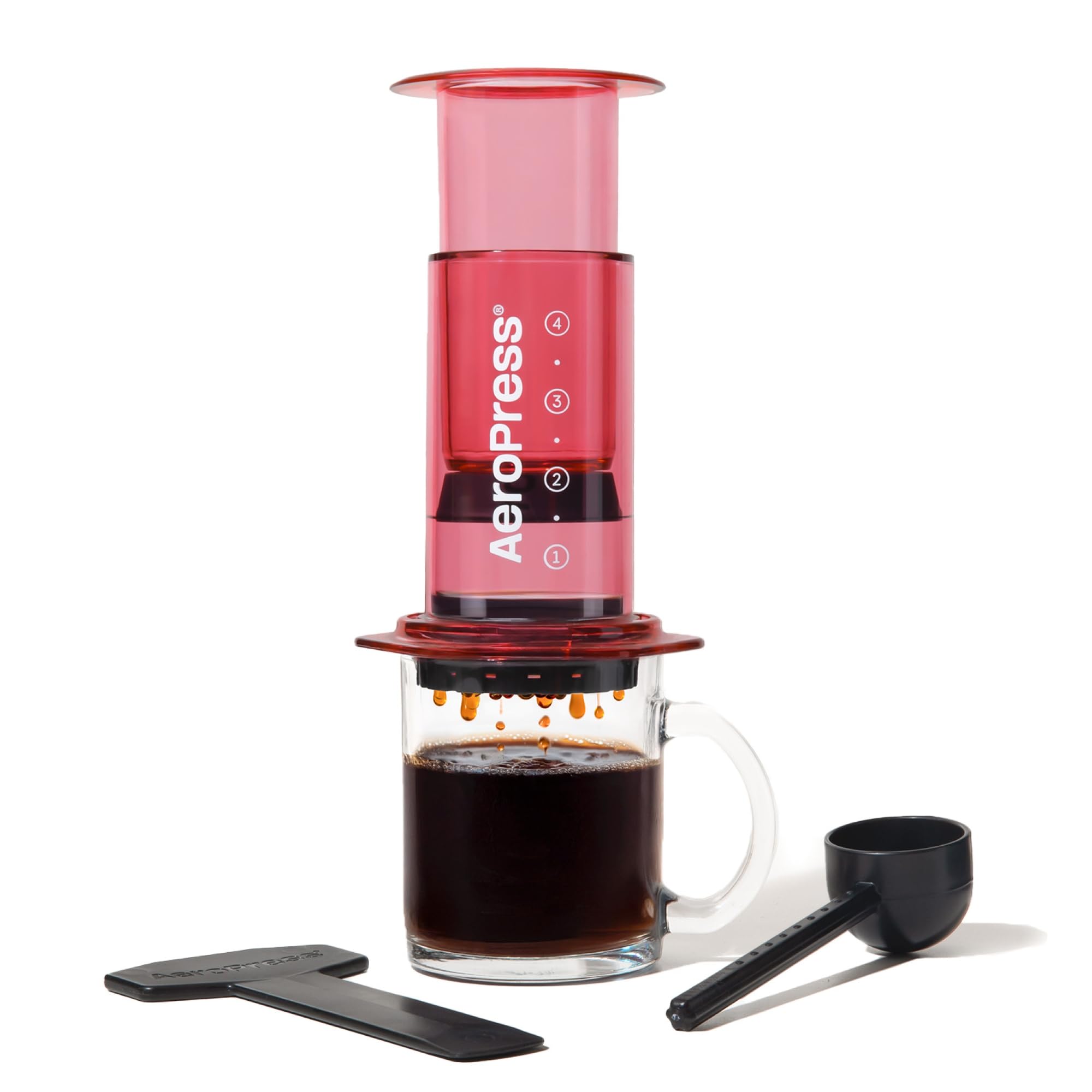 AeroPress Original Coffee Press - All-in-One French Press, Pour-Over & Espresso Style Manual Brewer, 2 Min Brew for Less Bitterness, More Flavor, Small Portable Coffee Maker, Travel & Camping