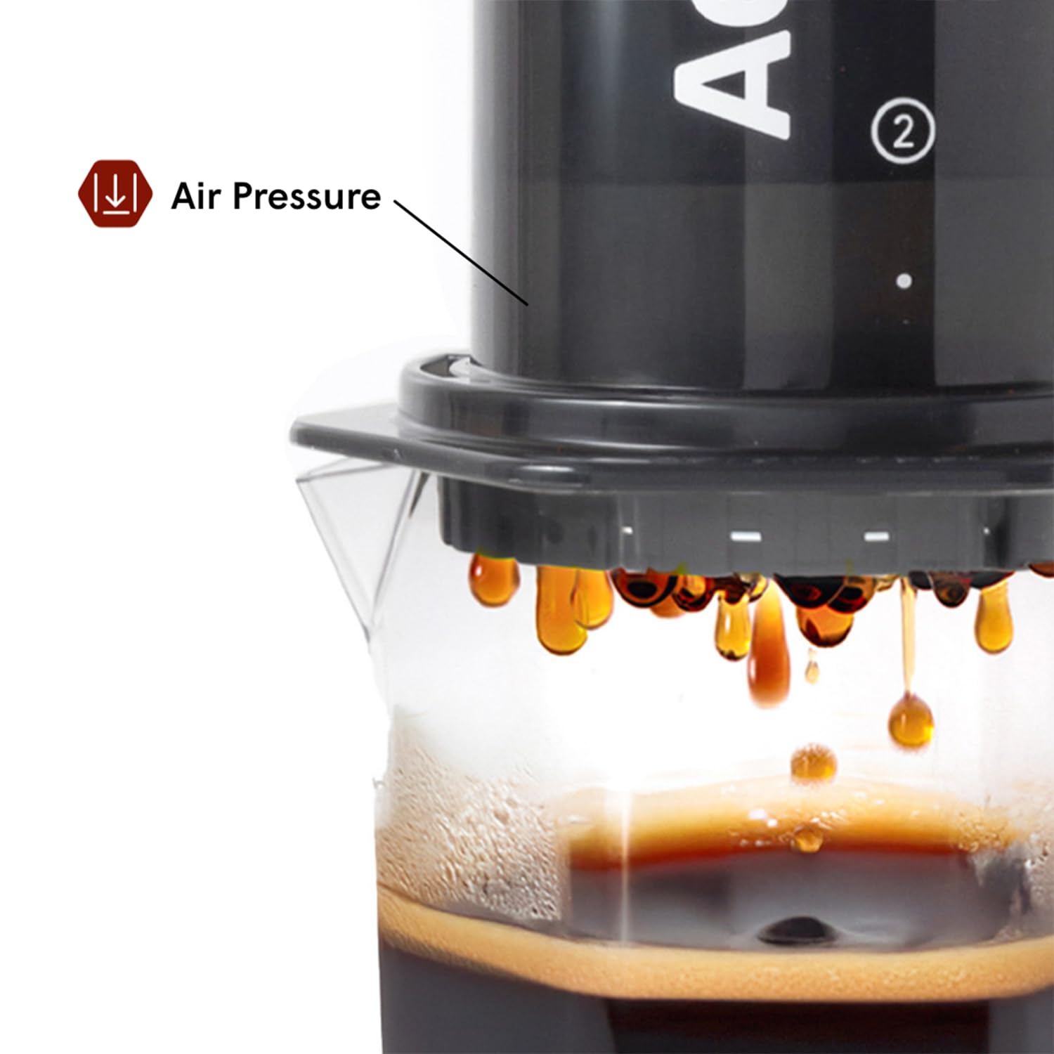 AeroPress Original Coffee Press - All-in-One French Press, Pour-Over & Espresso Style Manual Brewer, 2 Min Brew for Less Bitterness, More Flavor, Small Portable Coffee Maker, Travel & Camping