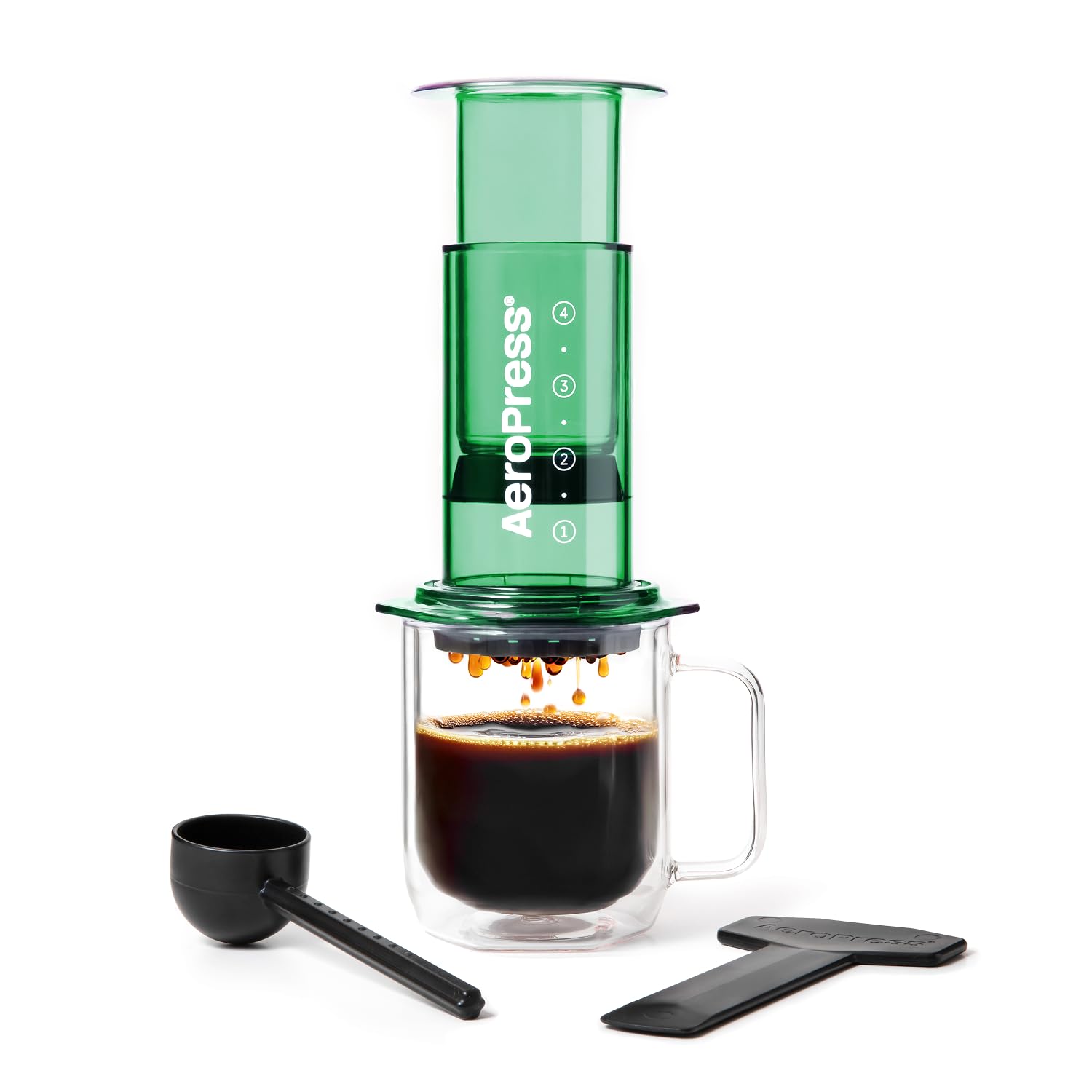 AeroPress Original Coffee Press - All-in-One French Press, Pour-Over & Espresso Style Manual Brewer, 2 Min Brew for Less Bitterness, More Flavor, Small Portable Coffee Maker, Travel & Camping
