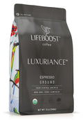 Lifeboost Organic Espresso Ground Coffee - Non-GMO Low Acid Single Origin USDA Shade Grown Organic Espresso Coffee - Third Party Tested For Mycotoxins & Pesticides 12oz Bag