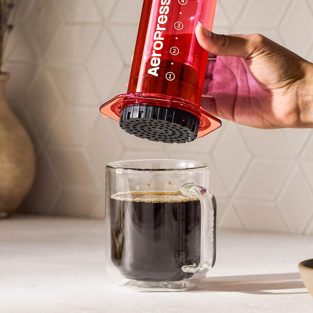AeroPress Original Coffee Press - All-in-One French Press, Pour-Over & Espresso Style Manual Brewer, 2 Min Brew for Less Bitterness, More Flavor, Small Portable Coffee Maker, Travel & Camping